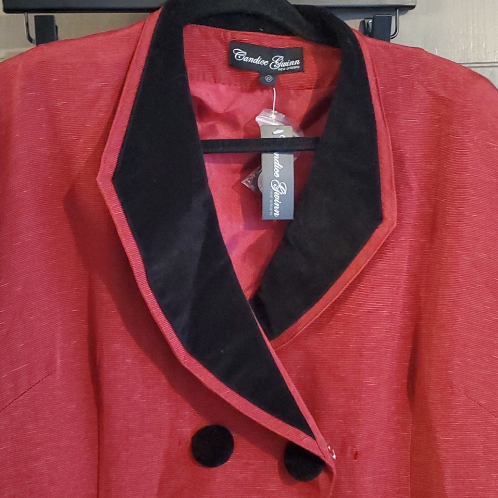 FONTAINE COAT DRESS - RED RIBBED RAYON Trashy Diva - Picture 11 of 16